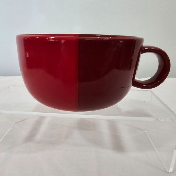 Starbucks Mug 2021 Ceramic Coffee Cup Handle Red Two Tone 16 oz / 5" x 3" - Picture 4 of 7